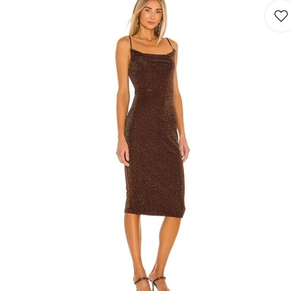 House of Harlow 1960 X REVOLVE Ira Midi Dress
Shimmering Brown Bodycon - Picture 6 of 12